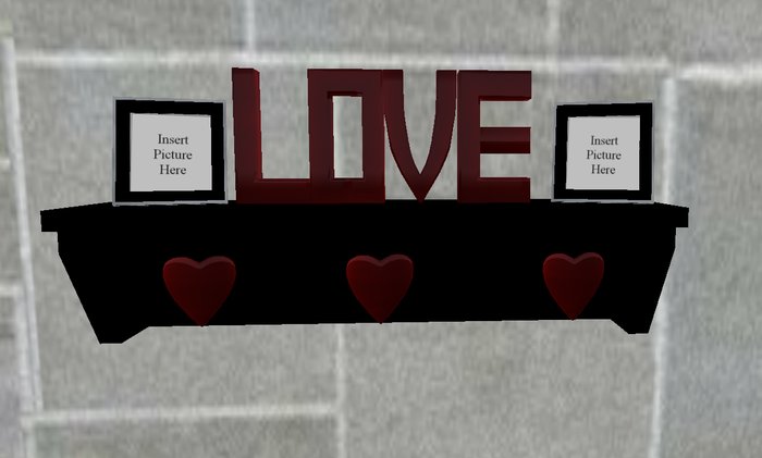 love shelf with frames (boxed) 