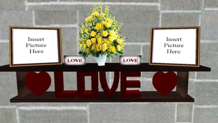 valentine`s day shelf with yellow rose (boxed) 