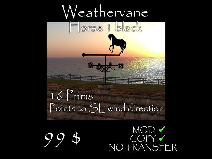 Weathervane Horse 1 black