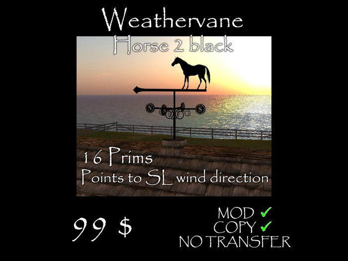Weathervane Horse 2 black