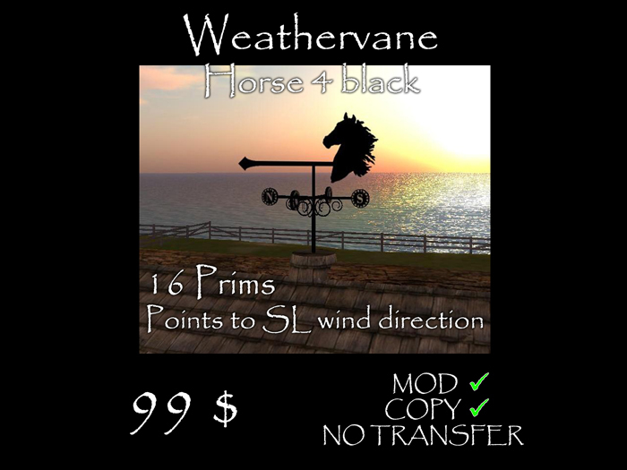 Weathervane Horse 4 black