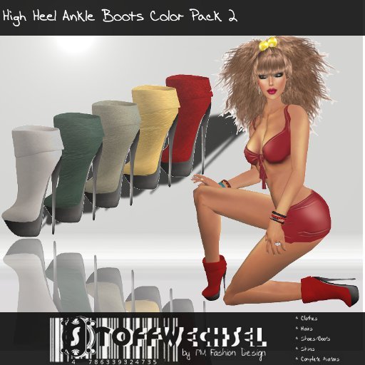 [Stoffwechsel] High Heel Ankle Boots Color Pack 2