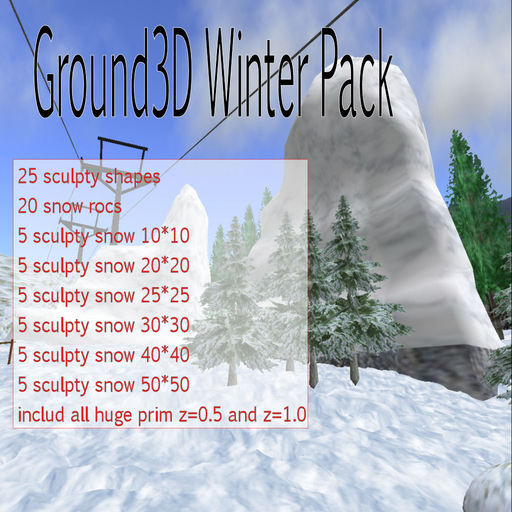 Ground3D Winter pack  Sculpty Snow (sculpty shape includ)
