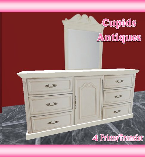 Princess Long Dresser with Mirror
