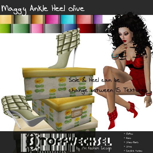 [Stoffwechsel] Maggy Ankle Heels olive