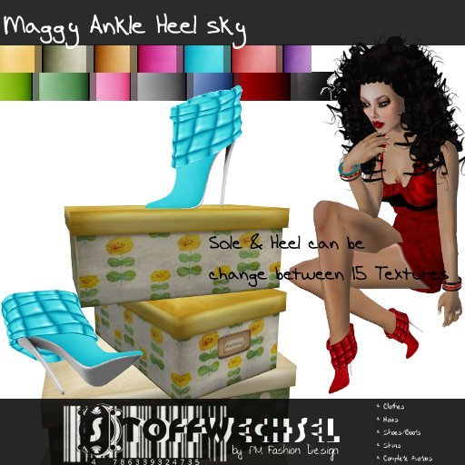 [Stoffwechsel] Maggy Ankle Heels sky *Dollarbie*