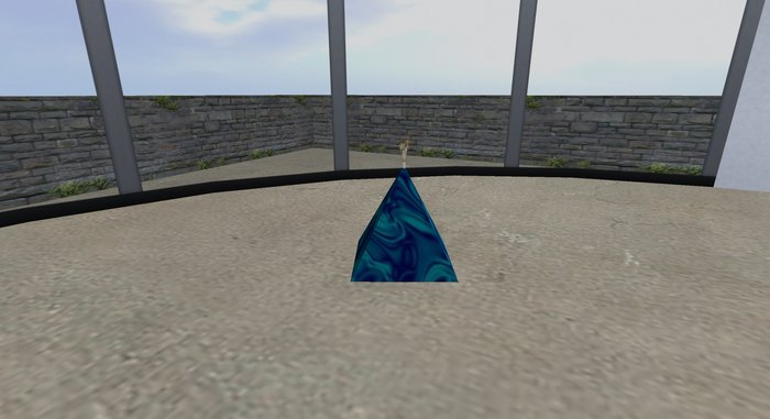 Pyramid candle with animated flame