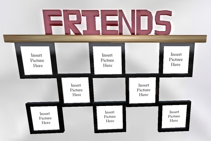 friends frame with 8 picture boxed 