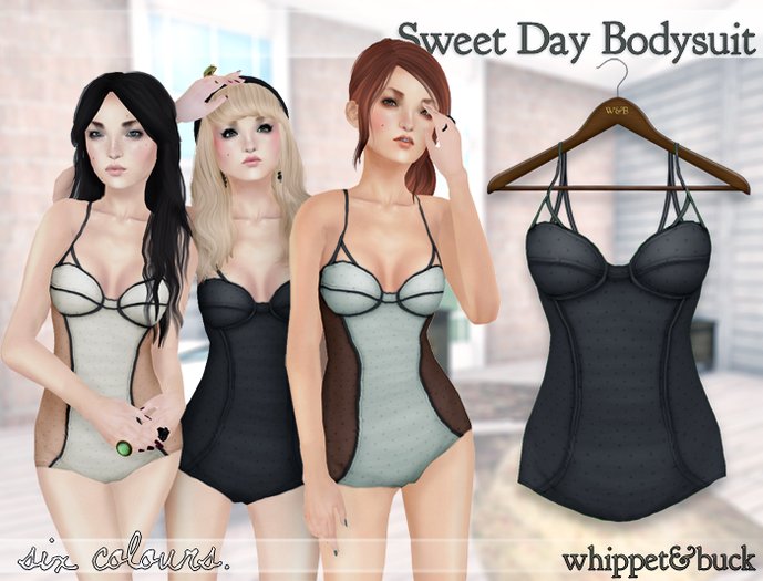 Whippet & Buck - Sweet Day Bodysuit BLACK