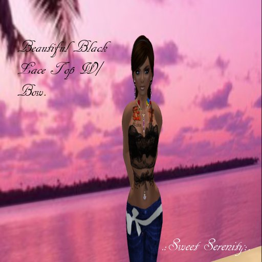 .:Sweet Serenity:. Black Lace Top