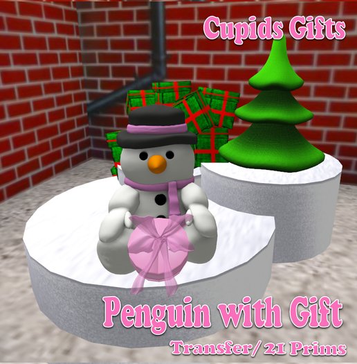 Cupids Pengi with Pink Gift [Boxed]