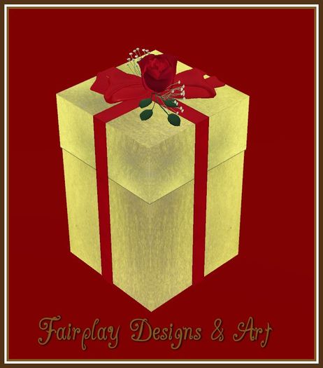 ~FDA~ Gold Romance Gift Box *TOUCH LID*