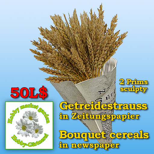 Bouquet cereals in newspaper