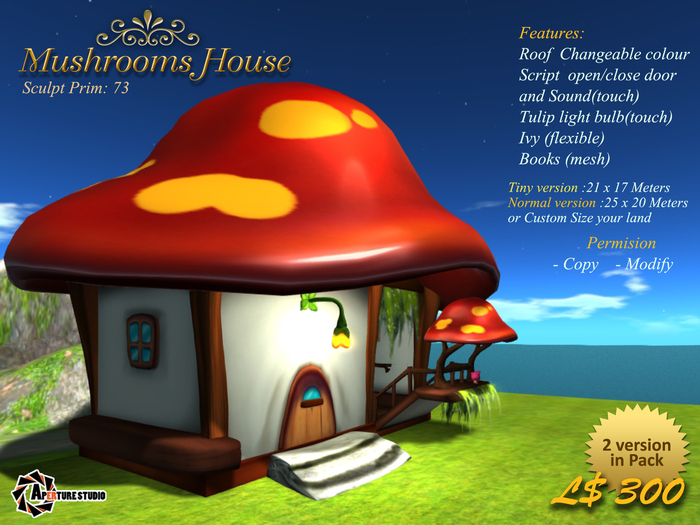 Mushrooms House (2 version in pack)