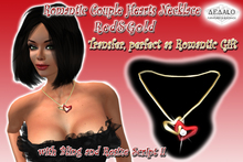 Romantic Necklace - Couple Hearts Red&Gold * SPECIAL PRICE Valentine's Day Promo *