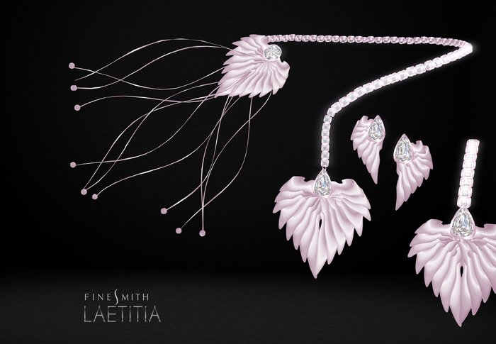 FINESMITH- LAETITIA MV JEWELRY- FULL SET SMOKEY PINK 