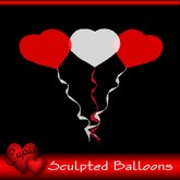 Balloon Bunch red and WHite