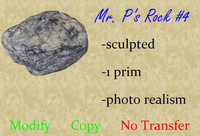 "Mr P's Rock #4"