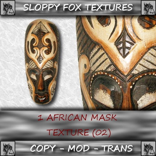 !!!SFD!!! African Mask Texture with Alpha / 256x1024 / Full Perm