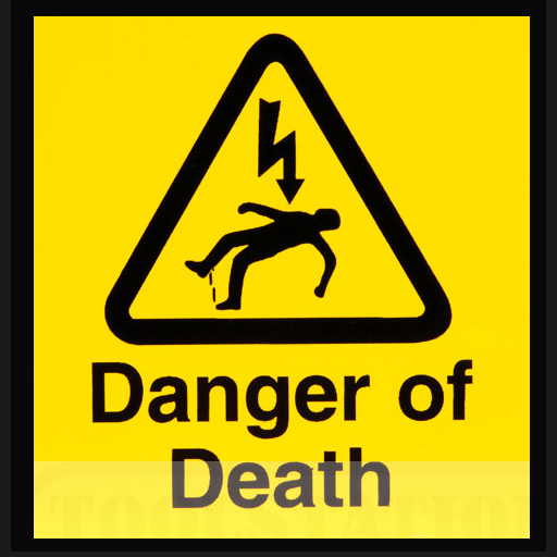 Biker Art Danger Death 1 Sign FF BOXED