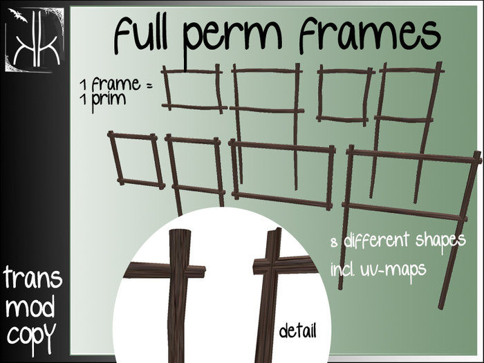 Fullperm wooden frames - sculpted