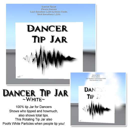 Dancer Tip Jar, white (box)
