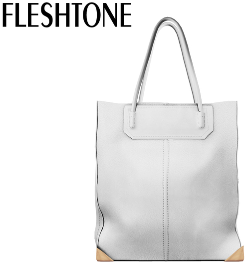 Fleshtone :: Lana Leather Tote [White]