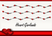 Heart Garlands Black