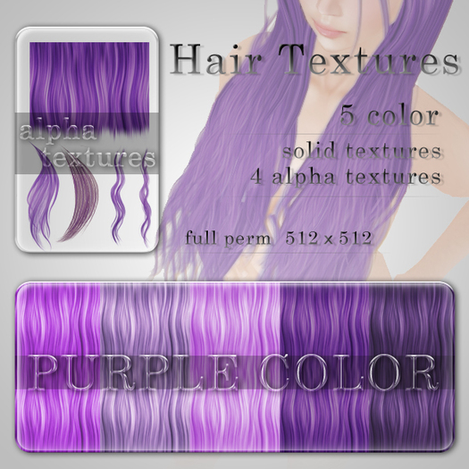 *-{-BraT-}-* Hair Textures [Purple]