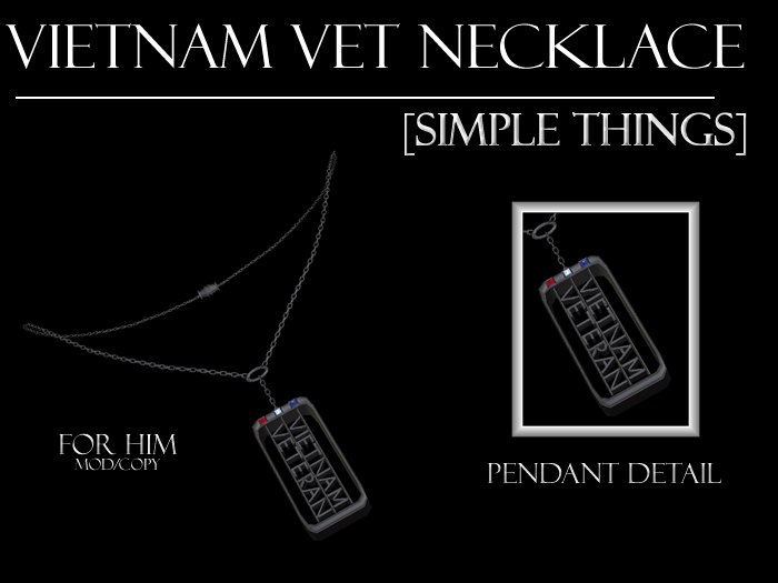 [Simple Things] Vietnam Veteran Necklace
