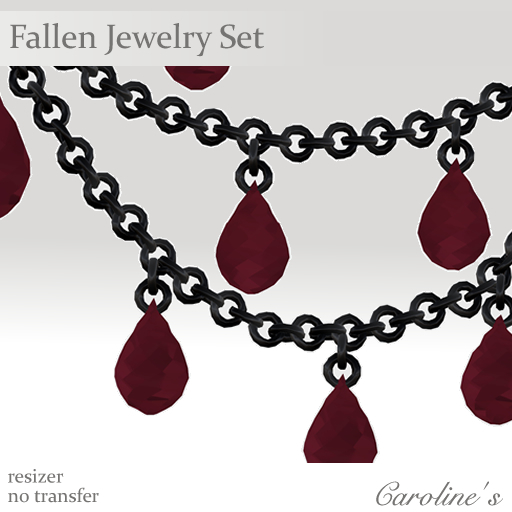 (Caroline's Jewelry) Fallen Jewelry Set in Ruby