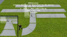Concrete Sidewalk for Road Build 6 pc Kit (boxed) light pole included