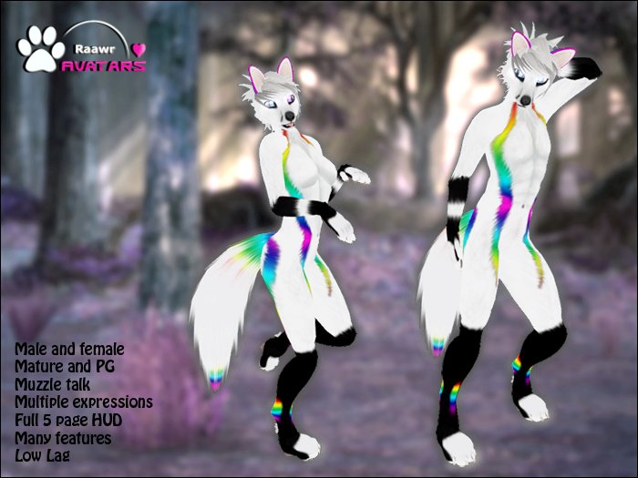 Raawr_Rainbow_White_Foxy