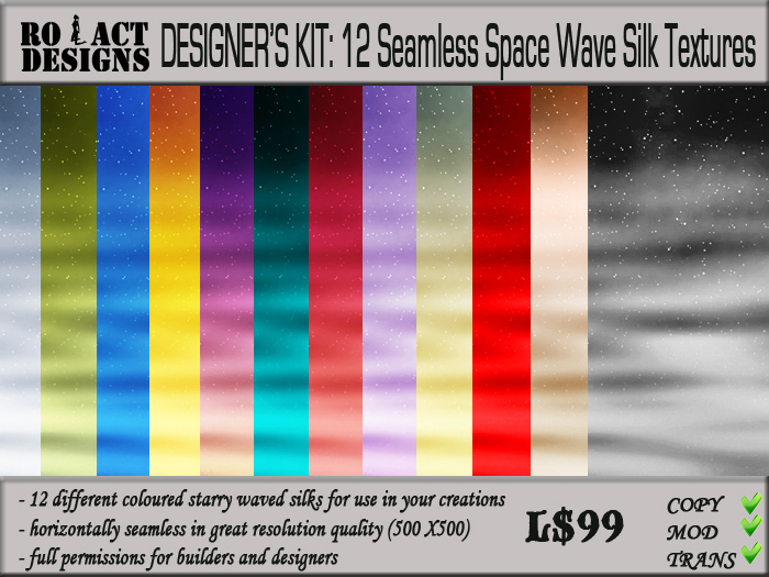 ..::RO!ACT::..DESIGNS 12 Seamless Space Wave Silk Textures