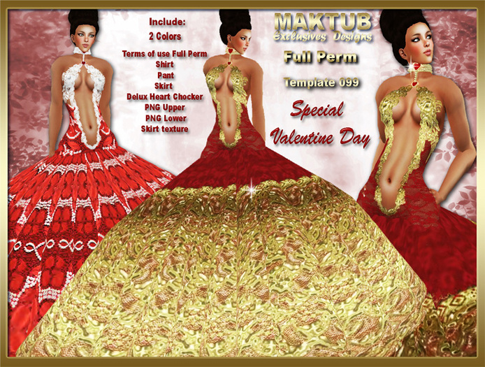 MAKTUB TEMPLATES 099 DELUX VALENTINE DRESSES