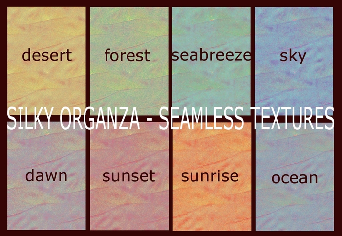 Silky Organza  fabrics - textures