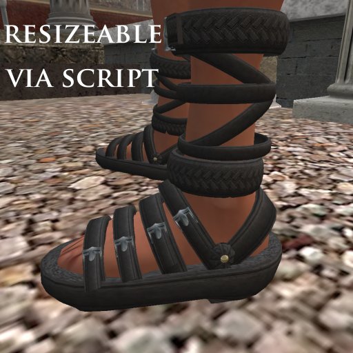 Black Leather Sandal 2 Set Box