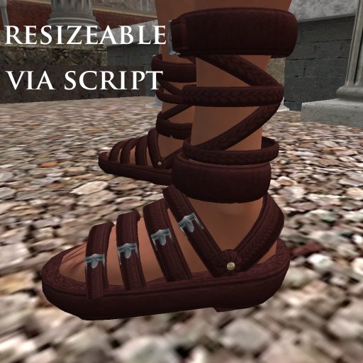 Reddish Leather Sandal Set Box