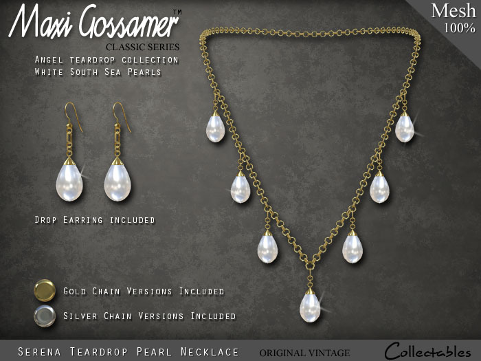Necklace - Serena Set - White South Sea Pearls