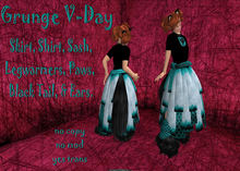 ~IWK~ V-day grunge teal (boxed)