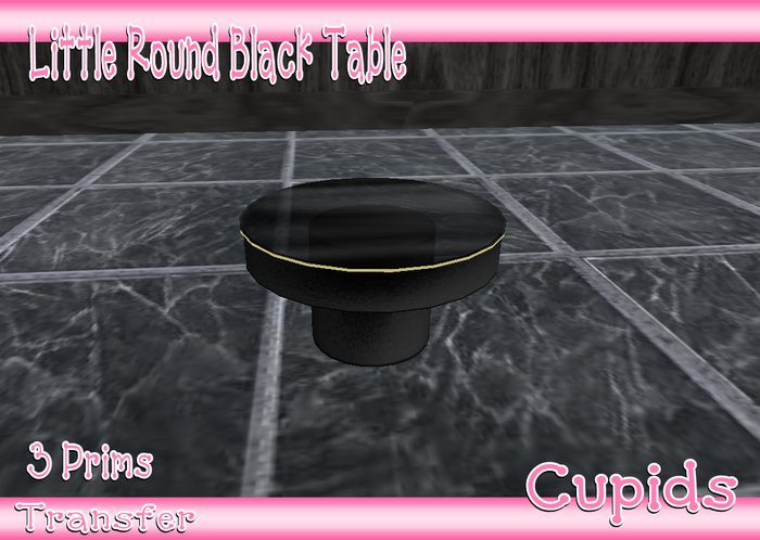 Little Round black table
