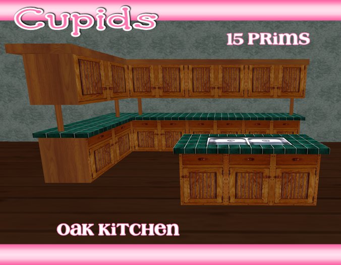 oak kitchen set