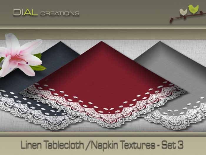 NEW!!! Linen Tablecloth / Napkins - Set 3 - Full Perm
