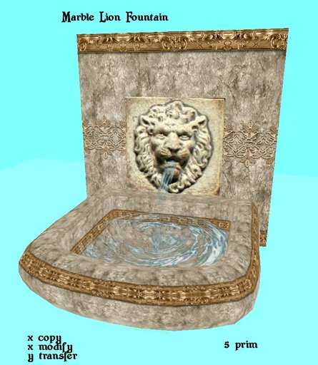 Marble Lion Fountain 