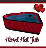 Heart Hot Tub burgandy & Black