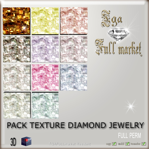 PACK TEXTURE DIAMOND JEWELRY