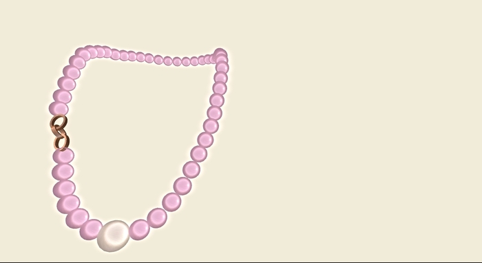 Necklace with pink pearls