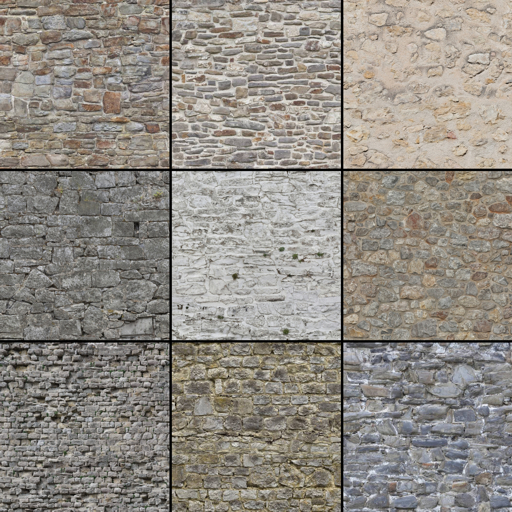Texture Pack Bricks seamles tileable (1064-1072) 