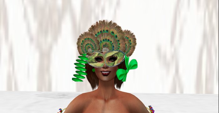 Box #2 Feather Mask MardiGrass