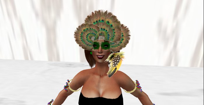 Box #3 Feather Mask MardiGrass
